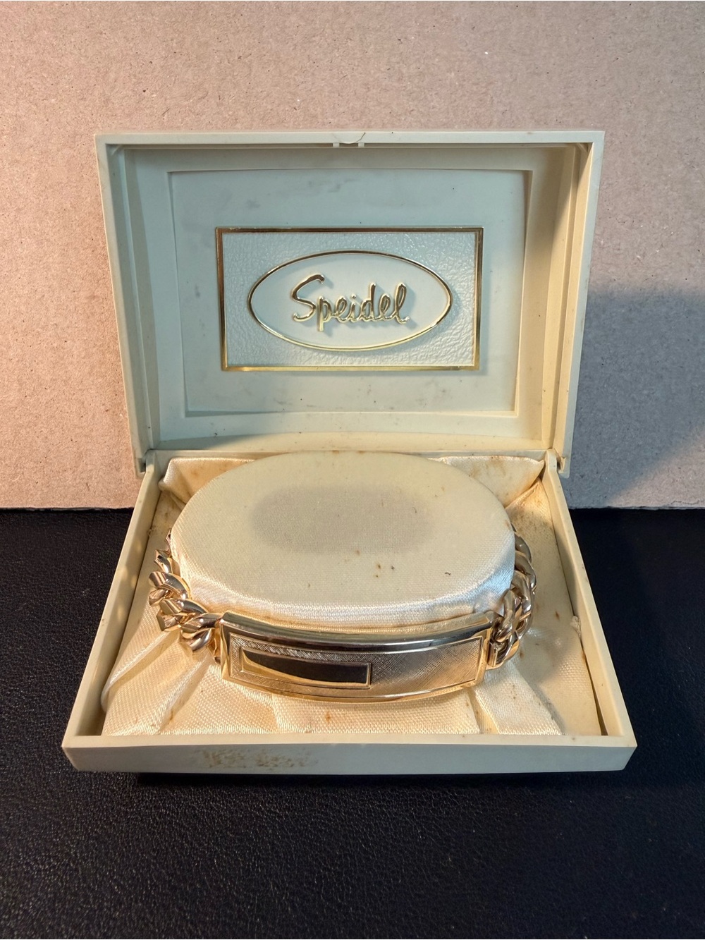 Speidel Gold-Tone ID Bracelet with Chain Links